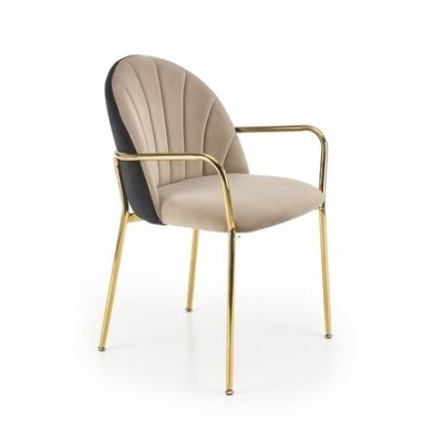 Стул HALMAR K500 бежевый/черный